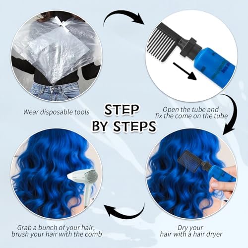 Byhoo kids hair color cream showing squeeze tube and comb attachment mechanism