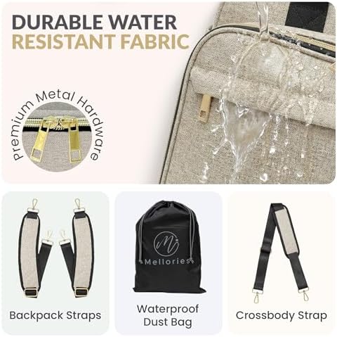 Side profile of the waterproof Oxford cloth material and heavy-duty zippers.