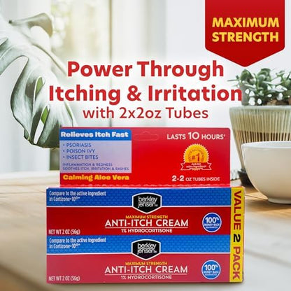 Berkley Jensen anti itch medication for bug bites and poison ivy treatment.