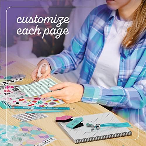Close up of Pretty Me journal kit glitter tape and accessories