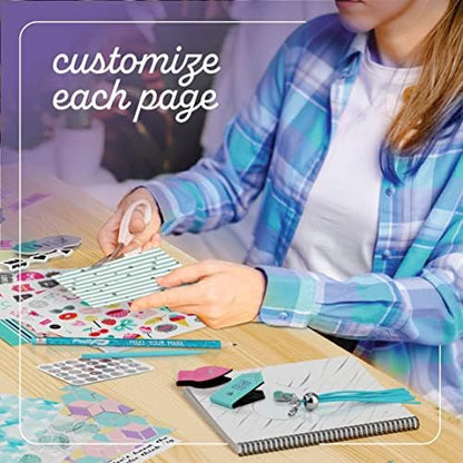 Close up of Pretty Me journal kit glitter tape and accessories