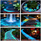Emineyo 1 pound pack of sky blue glow in the dark gravel