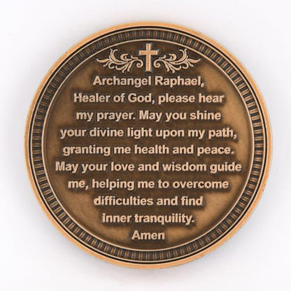 Vitoleo inspirational christian protection coin showing premium metal finish edges