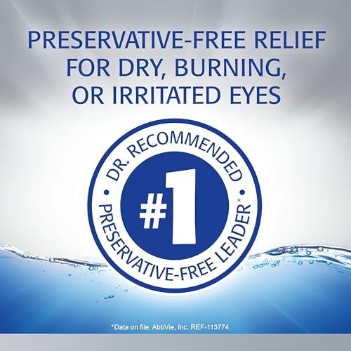 Refresh Optive Advanced 30 count sterile single use vials for sensitive eyes.