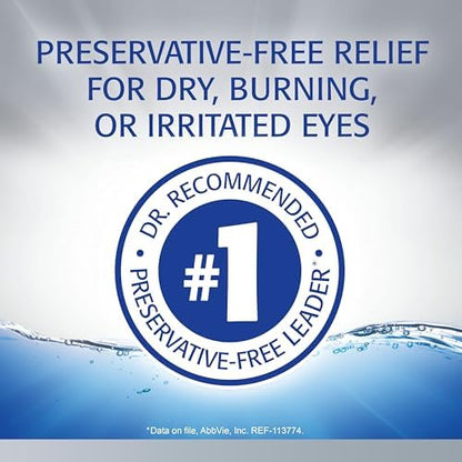 Refresh Optive Advanced 30 count sterile single use vials for sensitive eyes.