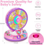 Lalalark portable activity board demonstrating fine motor skills play with integrated switches and interactive lights.