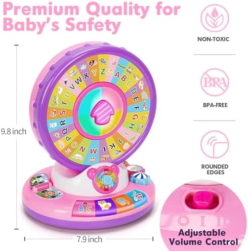 Lalalark portable activity board demonstrating fine motor skills play with integrated switches and interactive lights.
