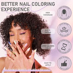 Nail design created with 12 color art pens