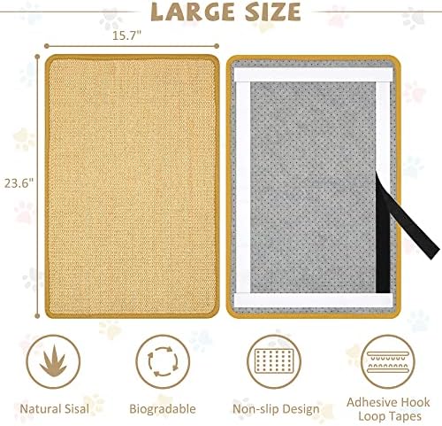 Graciadeco two pack cat scratching pads laid flat on living room floor