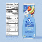 Gerber baby puffs nutritional facts label and ingredients