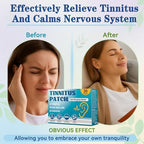 Lifestyle image of a person focusing better while wearing a tinnitus relief patch