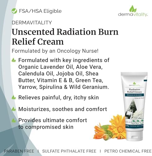 Dermavitality Unscented Fragrance Free cream tube for radiation therapy support.