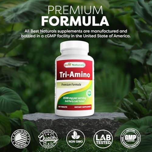 Best Naturals Tri-Amino supplement facts panel