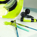 Close-up view of non-slip adhesive strip corners on craft mat