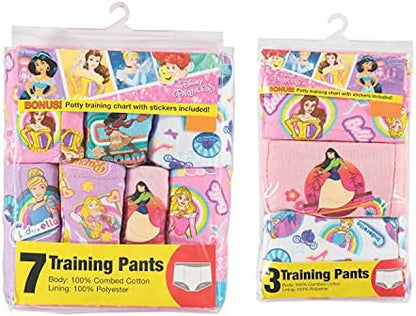 Back view of the toddler training pants showing character graphics