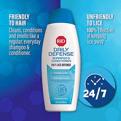 RID Daily Defense lice prevention shampoo usage instructions