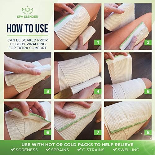 Spa Slender 2-pack elastic wraps showing hook and loop fasteners