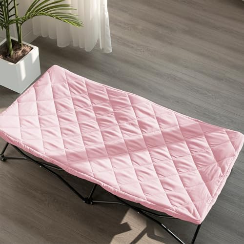 Back view showing secure fit alignment for joovy travel cot mattresses