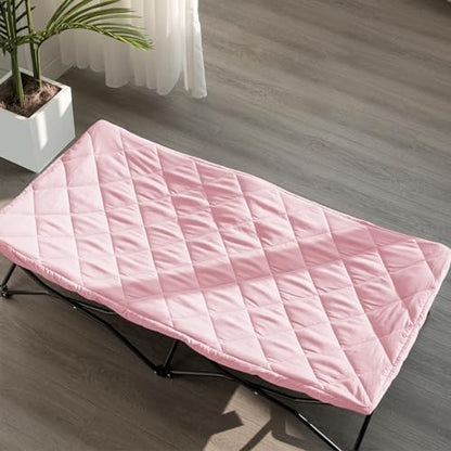Back view showing secure fit alignment for joovy travel cot mattresses