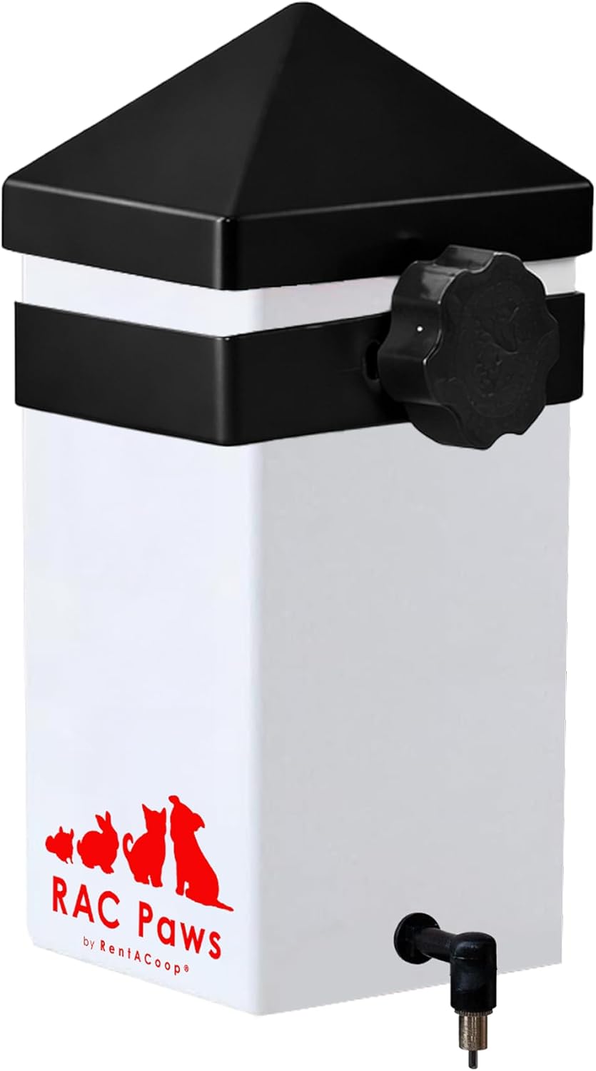 RentACoop 32oz (1 Liter) Small Animal Drinker with No-Drip Brass Nipple- Water Dispenser Suitable for Small Pets, Bunnies, Hamsters, Guinea Pigs, Rabbits, Chinchillas, Gerbil, Mice and Rats - Image 1