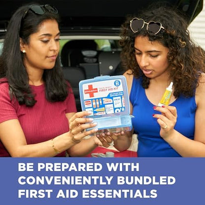 Side view of the portable 80 piece wound care kit showing slim design.