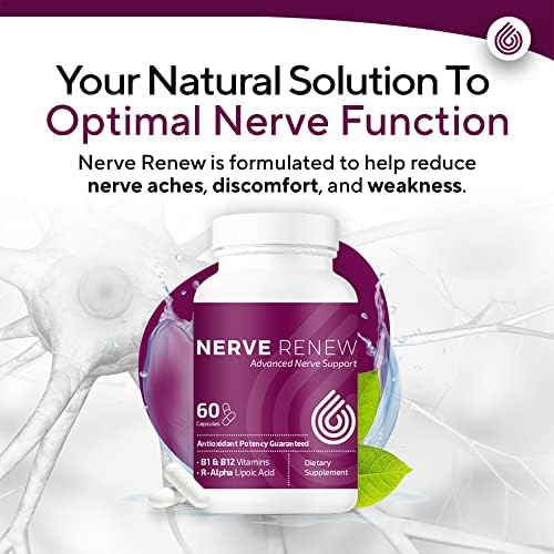 Side view of Nerve Renew bottle 60 capsules