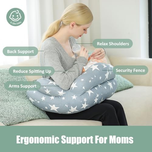 Chilling Home breastfeeding pillow featuring three-sided safety fence