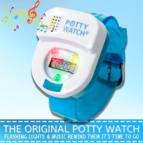 Side profile of the durable water resistant silicone potty watch for preschool children