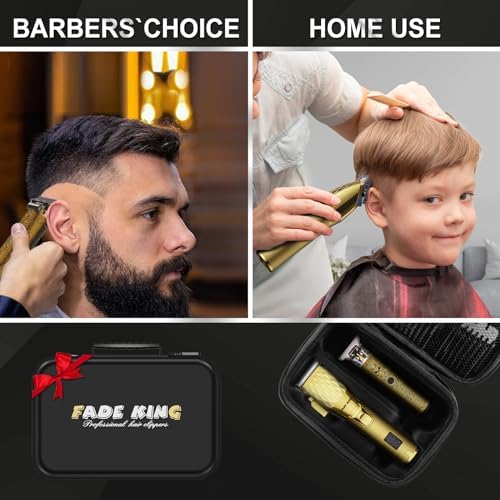 FADEKING 14 piece grooming kit unboxed with guide combs barber cape and charging cables