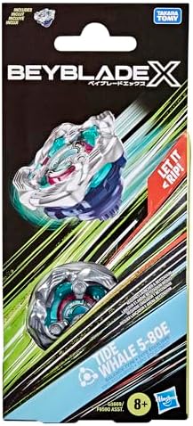 Beyblade X Tide Whale components including blade and ratchet