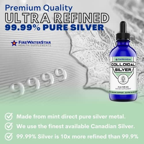 FireWaterStar colloidal silver liquid supplement packaging