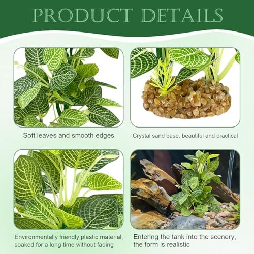 Weighted base stabilization feature of TYZEMKO artificial aquarium greenery.