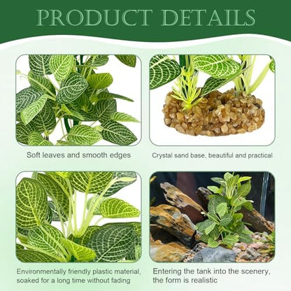 Weighted base stabilization feature of TYZEMKO artificial aquarium greenery.