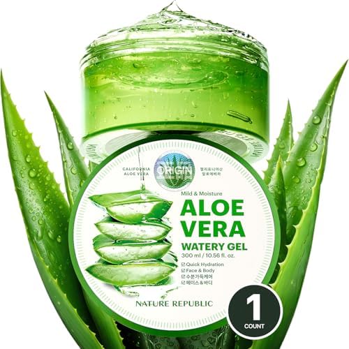 Nature Republic Mild And Moisture Aloe Vera Watery Gel front view jar