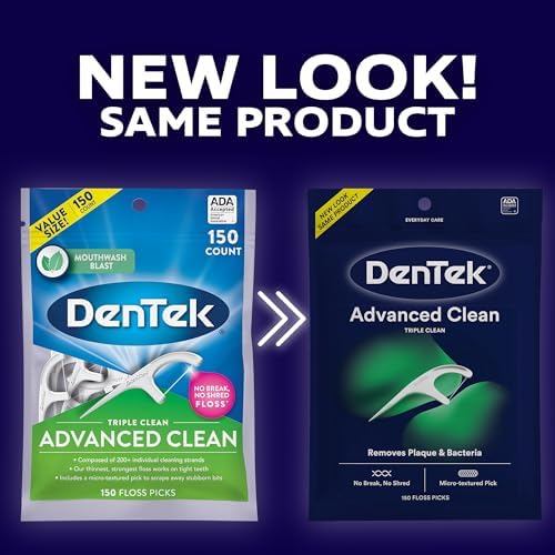 DenTek dental flosser sticks showing the ultra strong multi strand floss head