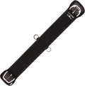 Classic Equine Feather Flex Straight Cinch front view showing black virgin neoprene interior and stainless steel hardware
