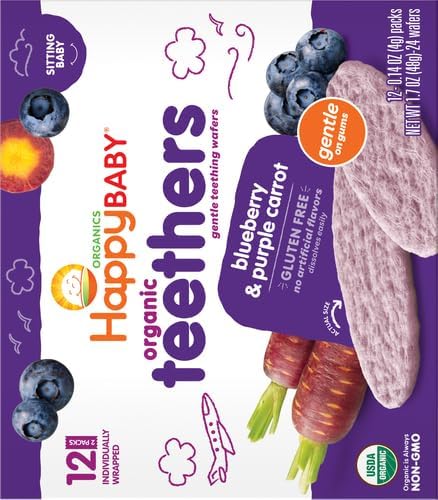 Happy Baby gentle teethers nutrition facts and allergen information label