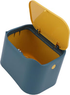 Top down view of cat litter disposal bin with lid closed