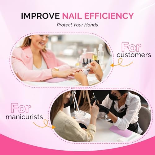Side View Of MelodySusie Portable Nail Arm Rest Pink