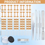 Step by step application of the elastic alignment sticker on a curved toenail surface