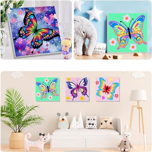 Xackcme paint by numbers package with dual tip brushes and hanging hooks