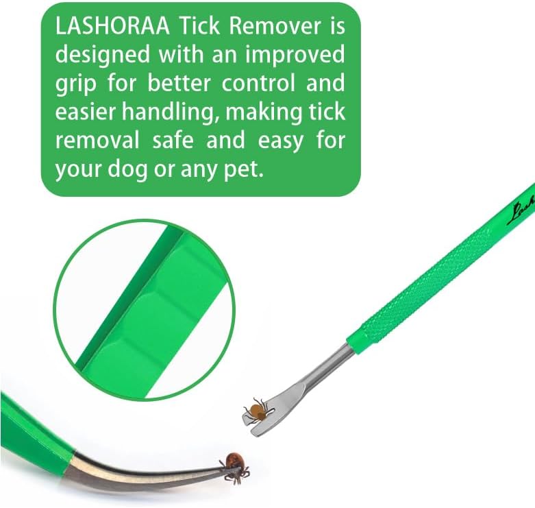 Valonic tick removal tools being used safely on a dog