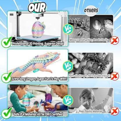 Durable 3D printed dragon egg shell closed display