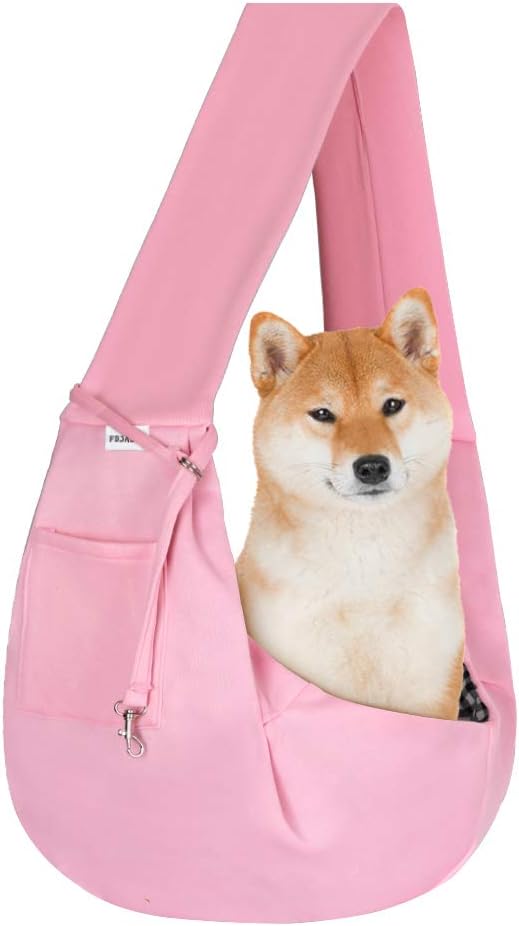 FDJASGY Small Pet Sling Carrier-Hands Free Reversible Pet Papoose Bag Tote Bag with a Pocket Safety Belt Dog Cat for Outdoor Travel Navy Blue - Image 11