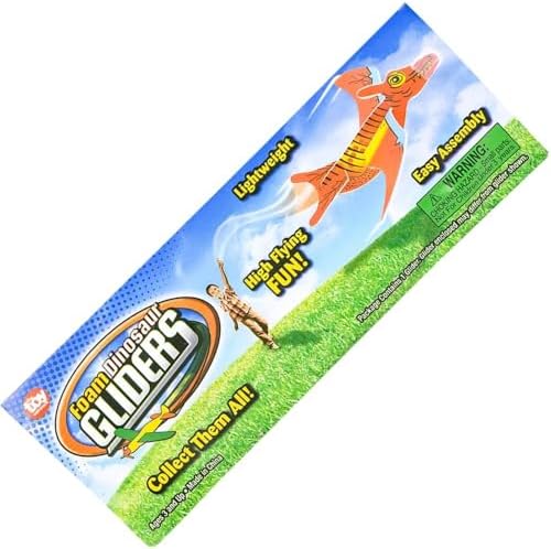 Different styles and vibrant purple yellow and red pterosaur designs included in the bulk pack.