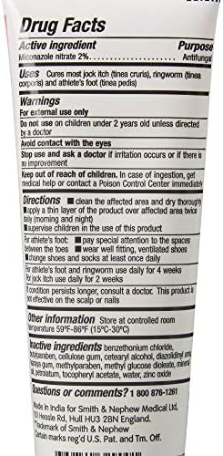 Secura antifungal 3.25 ounce tube showing active ingredients and medical branding.