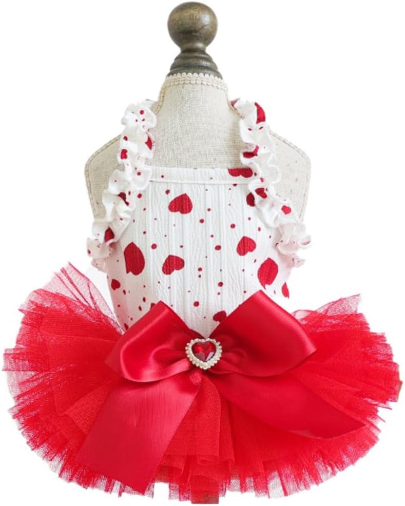 Dog Birthday Outfit Girl Puppy Princess Tutu Dress for Small Dogs Pet Birthday Cake Dresses Cat Birdhay Decoration Haliday Pet Apparel (Coloful, Large) - Image 11