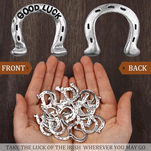 RoundFunny pewter good luck coins reverse view showing good luck text engraving