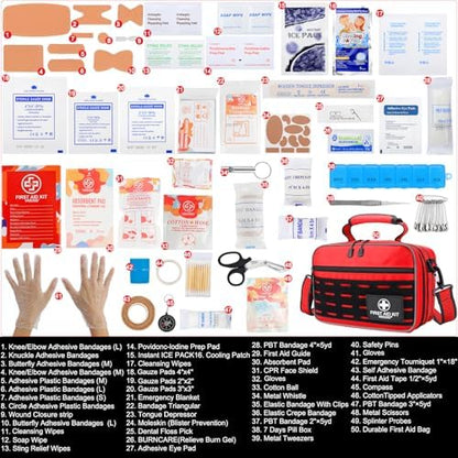 Vriexsd medical kit interior showing labeled compartments and supplies