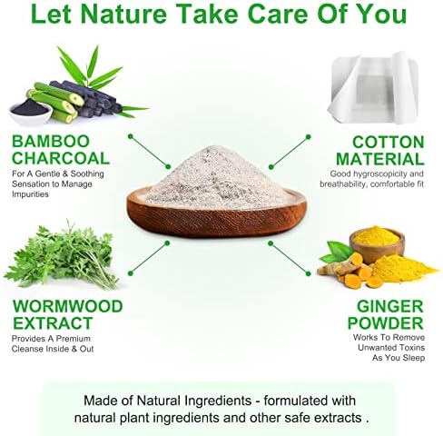 Natural ginger and bamboo vinegar herbal patches for deep cleansing and relaxation